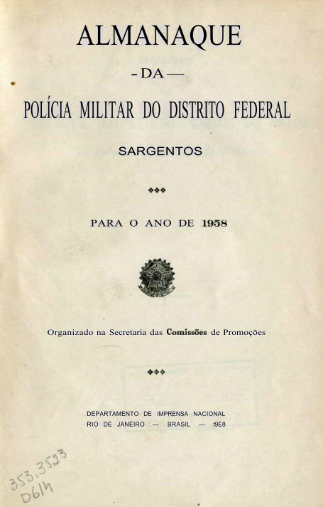 Capa do Livro Almanaque da Polícia Militar do Distrito Federal - Sargentos