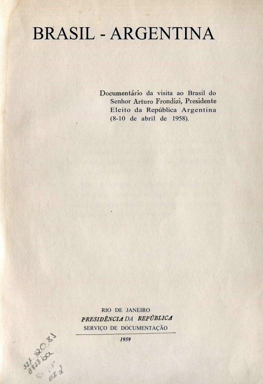 Capa do Livro Brasil - Argentina