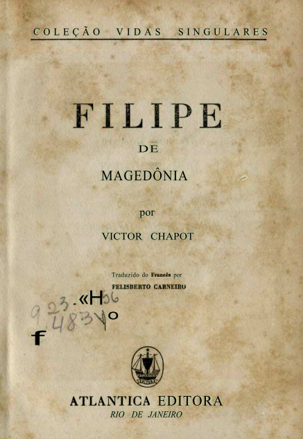 Capa do Livro Filipe de Macedônia