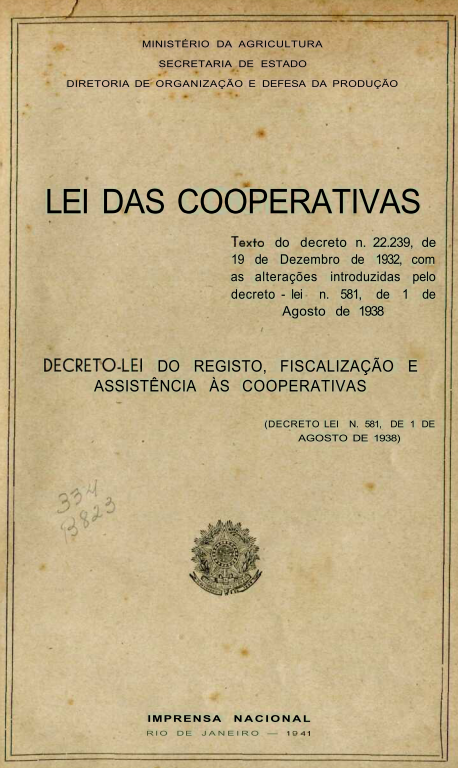 Capa do Livro Lei das Cooperativas