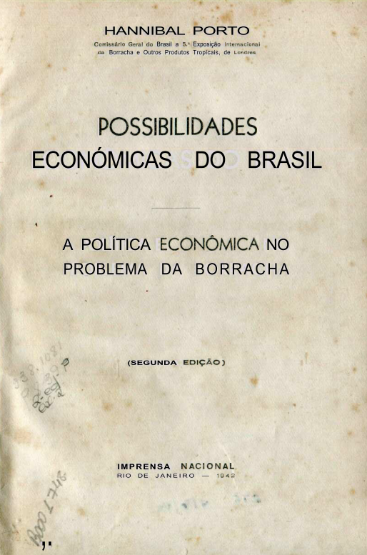 Capa do Livro Possibilidades Econômicas do Brasil
