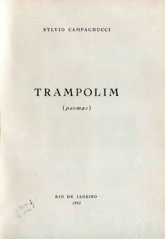 Capa do Livro Trampolim - Poemas